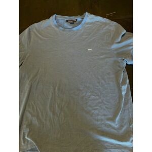 Michael Kors Men's Blue Polka Dot Print Short Sleeve T-Shirt‎
